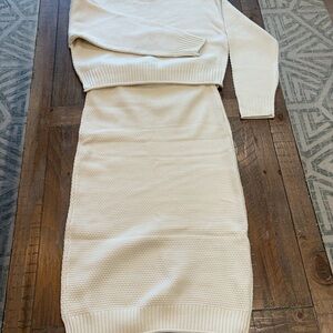 Elegant Cream Skirt Set